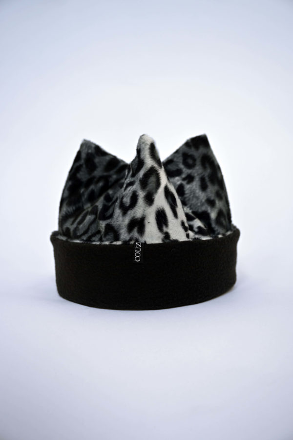 Bonnet léopard et noir
