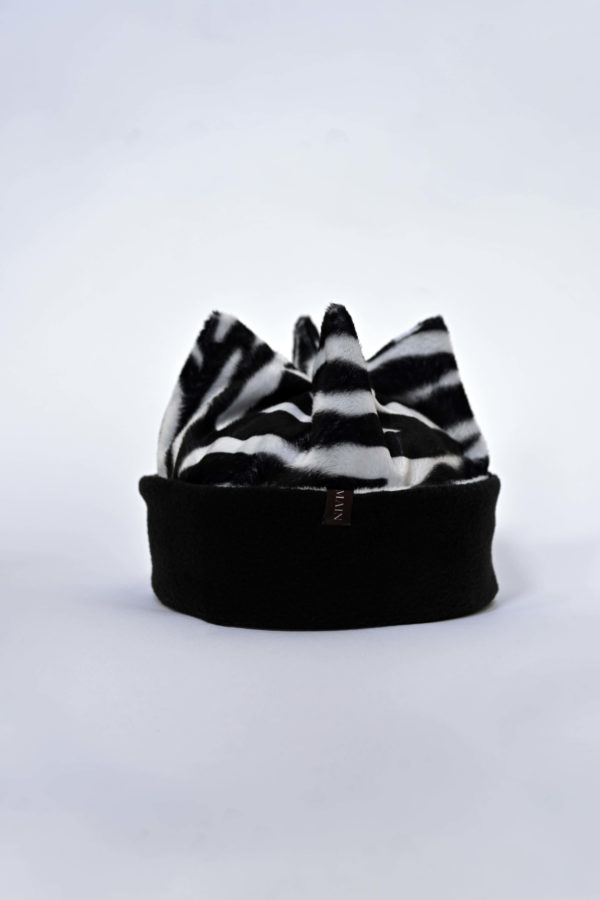 Bonnet zèbre et noir