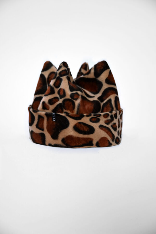 Bonnet léopard marron