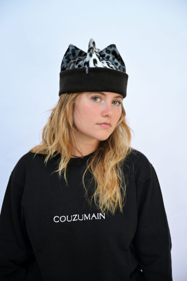 Bonnet léopard et noir – Image 2